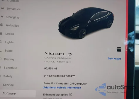 2018 Tesla Model 3 Long Range/Performance from USA, damaged, VIN 5YJ3E1EBXJF068470